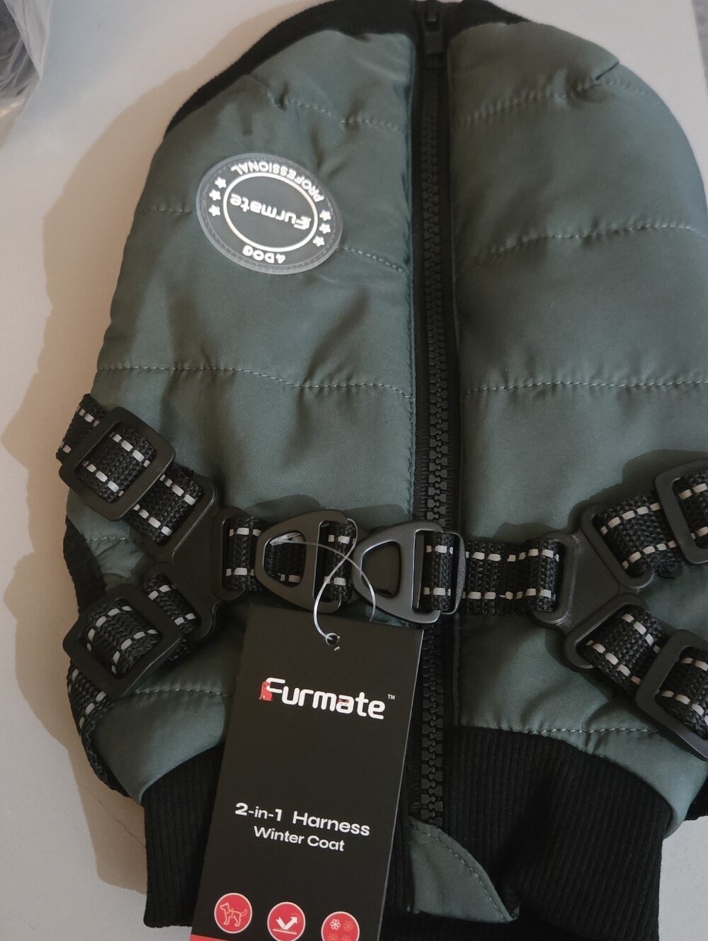 Furmate 2-in-1 Harness Winter Dog Coat - NWT Size Small